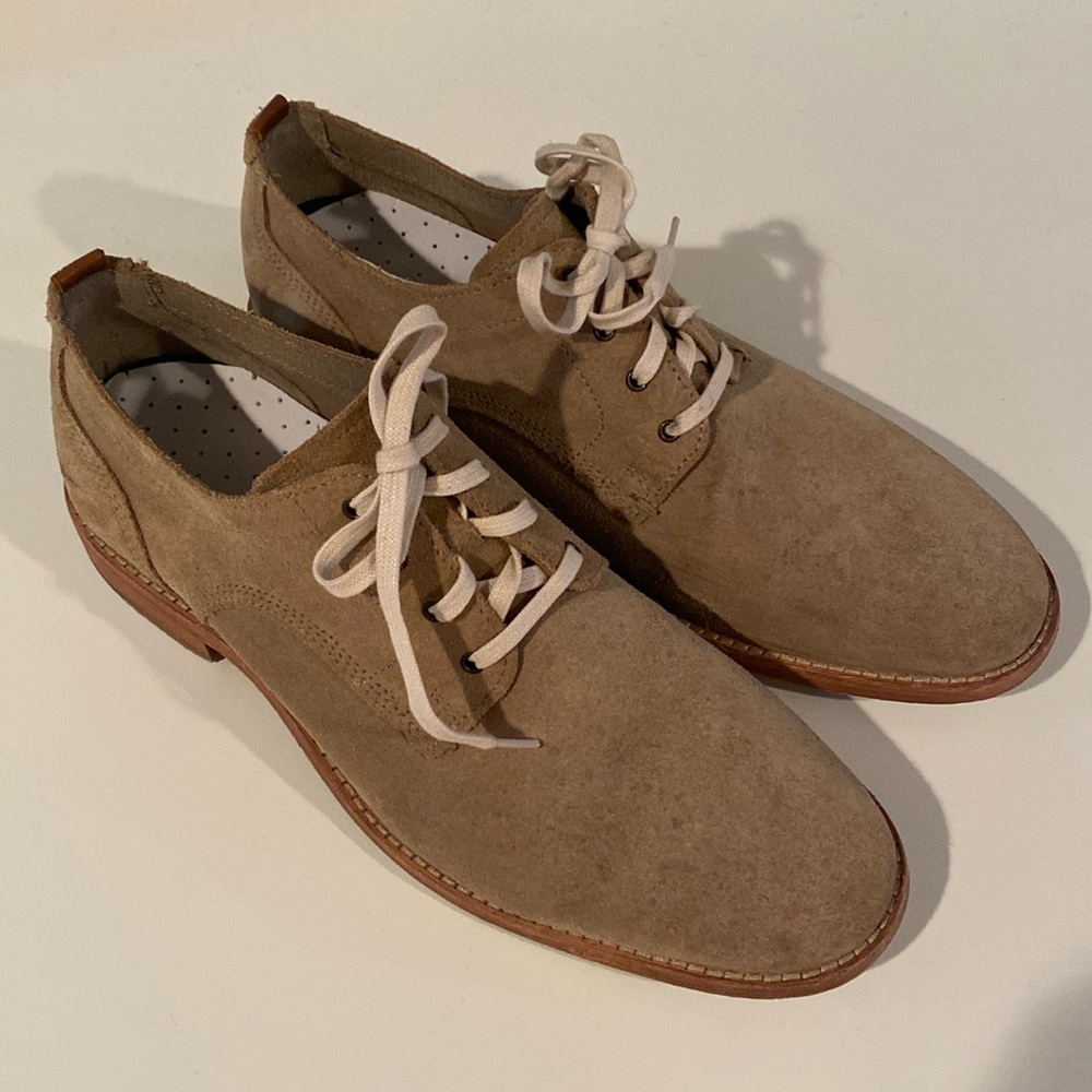 Cole Haan Men's Feathercraft Grand Os Blucher Oxford Suede Dress Shoes